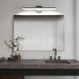 Modern Bathroom Light Fixtures Dimmable LED Vanity Lights Chrome Lamps For Bathover Mirror 24 Inch Vanity Sconces Indoor 12W Bar Lighting For Bat (Option: 24inch 12W)